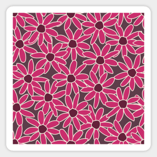 Daisy Garden - Hot Pink 2 Sticker